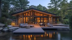 Small Cabin Exterior Ideas, Small Cabin Exterior, Cabin Exterior Ideas, Minimalist Cabin, Small Cabin Interiors, Log Cabin Exterior, Maximalist Living Room, Beachside Bungalow