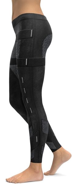 These Stealth Leather Armor leggings will absolutely transform you into a ninja warrior. They are designed to wrap beautifully around the legs, to help you disappear into the night, protecting you from every adversary. The print: These are black leggings with a leather-like look and mesh-like panels.   The perfect vegan alternative to leather.  100% handmade, squat proof, super soft and comfy. Wear these to the gym, yoga or as an every day pant. Leather Armor, Color Block Leggings, Soft Leggings, Future Fashion, Mode Inspiration