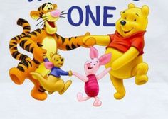 winnie the pooh, tigger, piggie and eeo dancing together with one another