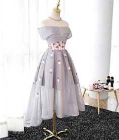 Homecoming Dresses High Low, High Low Party Dresses, High Low Dress Formal, Mini Homecoming Dresses, Tulle Homecoming Dress, Grey Bridesmaid Dresses, Graduation Dresses, Satin Short, Bridesmaid Dresses Prom