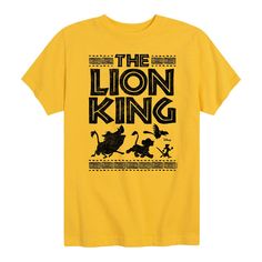 He will love the cool style of this boys' Lion King Silhouettes Graphic Tee. © Disney FEATURES Crewneck Short sleevesFABRIC & CARE Solid colors: cotton; Heather colors: cotton, polyester Machine wash Imported Size: X Large. Color: Yellow. Gender: male. Age Group: kids. Kids Silhouette, Timon And Pumbaa, Trending Graphic Tees, Disney Lion King, Kids Clothes Boys, The Lion King, Top Graphic Tees, The Lion, Lion King