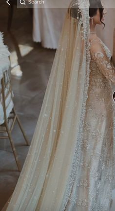 a woman wearing a wedding dress and veil