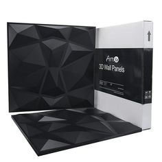 an image of 3d wall panels in black and white