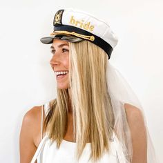 Captain Hat Bride Veil Bachelorette Party Embroidered Nautical Sailor Caps Beach, Boat, Lake Bridesmaids Gifts Yacht Bridal Veil - Etsy Nashville Bachelorette Party Shirts, Captain's Hat, Nautical Bachelorette Party, Sailor Captain, Nautical Bachelorette, Bride To Be Balloons, Boat Lake, Sailor Cap, Nashville Bachelorette Party