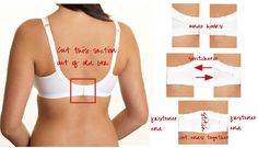 12 Quick fixes for wardrobe malfunctions! Diy Bra Extender, Bra Sewing Pattern, Old Bras, One Good Thing By Jillee, Bra Size Calculator, Bra Fitting Guide, Diy Bra, Bra Sewing, Bra Extender