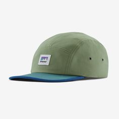 Patagonia Graphic Maclure Hat Cotton 5-panel Hat For Camping, Canvas 5-panel Hat For Outdoor Activities, Cotton 5-panel Trucker Hat For Outdoor Activities, Green Cotton 5-panel Trucker Hat, Green Cotton 5-panel Baseball Cap, Flat Brim Cotton Hat For Camping, Cotton Flat Brim Hats For Camping, Cotton 5-panel Trucker Hat For Outdoor, Summer Camping Hat Six-panel