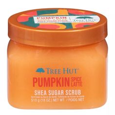 Tree Hut Pumpkin Spice Latte Shea Sugar Scrub 18 Oz Pumpkin Scrub, Lucy Birthday, Ber Months, Vegan Body, Autumn Skincare, Boo Basket, School Things