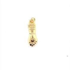 Gold Filled Hand Charm  Size: 9mm x 27mm price per charm Material: Gold Filled Our Gold-filled jewelry is composed of a solid layer of 18kt gold mechanically bonded to a base metal. Charms are Tarnish Resistant and Hypoallergenic. We recommend the product care instructions below to make your jewelry last even longer. Product Care:  -Apply beauty products such as perfume, hairspray or deodorant before wearing your jewelry as certain chemicals in these products may damage the finish. Always remove Engraved Cuff, Hand Pendant, Metal Charms, Household Chores, Gold Hands, Pendant Gold, Jewelry Cleaner, Gold Filled Jewelry, Base Metal