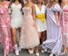 Pastel Dresses Aesthetic, Bridgerton Tea Party Outfit, Pastel Party Outfit, High Tea Party Outfit, Tea Party Fashion, Tea Party Outfit, Over The Country Club, Pastel Dresses, Pastel Dress