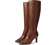 LAUREN Ralph Lauren Caelynn II | Zappos.com Leather Mid-calf Boots With High Shaft For Fall, Leather High Shaft Mid-calf Boots For Fall, Classic Knee-high Boots With Sculpted Heel For Fall, Classic Fall Knee-high Boots With Sculpted Heel, Elegant Tall Mid-calf Boots For Fall, Classic Tall Heeled Boots For Fall, Sleek High Shaft Boots For Workwear, Classic Mid-calf Boots With Sculpted Heel For Fall, Classic Mid-calf Boots For Fall