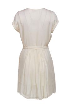 Grab this sheer, dreamy dress today from L'Agence for some romance! Made with a pleated design, this is a belted beauty to wear with strappy sandals, golden accessories and your favorite nude lipstick. Go on and be a bit angelic! Size 2 100% Silk Rounded neckline Shift silhouette Short sleeve Tied belt included Pleated front design Sheer material with slip dress Waist 34" Bust 36" Total length 35.5" Chiffon Belted Dress For Party, Chic Chiffon Dress With Pleated Waist, Fitted Pleated Belted Summer Dress, Fitted Pleated Belted Dress For Summer, Elegant Chiffon Belted Dresses, Elegant Belted Chiffon Dresses, Elegant Spring Belted Pleated Dress, Summer Chiffon Belted Dress, Chic Pleated Dress For Formal Summer Events