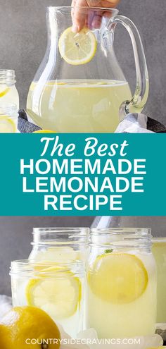 the best homemade lemonade recipe in mason jars