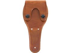 a leather sheath with two holes on it