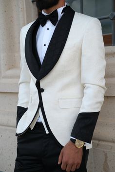 Mens Slim Fit White Tuxedo Black Shawl Lapel With Special Sleeve Design - Etsy Tanzania Luxury Long Sleeve Tuxedo For Black-tie Events, Fitted Black Tuxedo With Lapel Collar, Fitted Single Button Tuxedo For Black Tie Events, Fitted Single-button Tuxedo For Black-tie Events, Fitted Single Button Tuxedo For Black Tie, Designer Formal Tuxedo, Luxury Slim Fit Blazer For Formal Occasions, Elegant Black Winter Suits, Luxury Single Button Party Suit