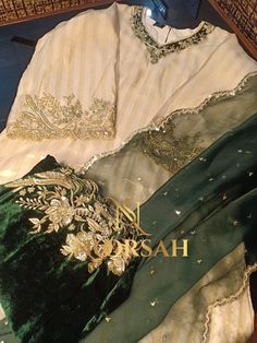 Gharara Simple, Green Gharara, Royal Wedding Dresses, Fancy Dupatta, Velvet Dress Designs