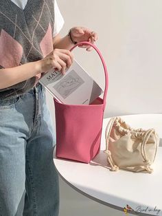 BirdinBag - Womens Pu Single Shoulder Bucket Bag - Stylish and Functional for Everyday Use! Details Pictures, Inch Bag, Word Wrap, White Space, Bag Bag, Yellow Color, Bags Shoulder, Bucket Bag, Shoulder Bags