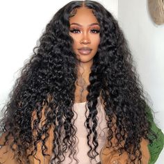 Pre Plucked Long Water Wave Hair 13*4 Frontal HD Lace Wig 10"-36" Real Hair Undetectable Lace Frontal Wigs With Perfect Hairline Thick 150% 180% 250% Density Best Wigs For Women, Free Shipping To US Loose Deep Wave Wig Middle Part, 26 Inch Deep Wave Wig, Deep Wave Sew In With Leave Out, Deep Wave Sew In With Closure, Deep Wave Wig Styles, Deep Wave Sew In, Loose Curly Wig, Loose Deep Wave Wig, Loose Wave Wig