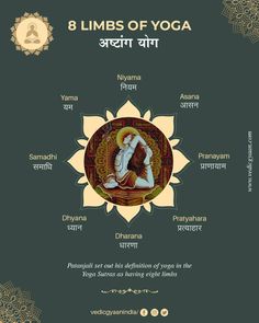 8 Limbs Of Yoga Poster, Bhagwad Gita, Limbs Of Yoga, Shiva Yoga, Eight Limbs Of Yoga, Ancient Wisdom Quotes, 8 Limbs Of Yoga