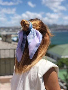 Blue Silk Scarf For Beach In Spring, Blue Summer Beach Headscarf, Blue Beach Headscarf For Summer, Elegant Blue Silk Scarf For Beach, Trendy Blue Scarf For Gift, Trendy Blue Scarf As Gift, Blue Silk Casual Scarves, Blue Silk Casual Scarf, Trendy Blue Scarves For Gifts