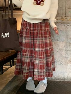 SPECIFICATIONSBrand Name: QiukichonsonMaterial: PolyesterStyle: CasualElasticity: Slight StrechOrigin: Mainland ChinaCN: GuangdongSeason: Autumn/WinterFabric Type: WoolenWaistline: empirePattern Type: PlaidFit Type: Regulai FitSilhouette: A-LINEDresses Length: Mid-CalfAge: JUNIORDecoration: RUFFLESPlace Of Origin: China (Mainland)is_customized: NoModel Number: 2023.12.25Gender: WOMEN size length(cm) waist(cm) hip(cm) one size 84 60-80 100 Casual Plaid Skirt For Winter, Casual Plaid Winter Skirt, Red Cotton Skirt For Winter, Red Pleated Skirt For Fall, Winter Cotton Plaid Skirt, Winter Plaid Cotton Skirt, Plaid Skirted Bottoms For Fall, Red Tiered Skirt For Fall, Red Skirted Bottoms For Fall