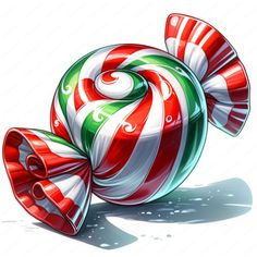 two candy canes laying on top of each other