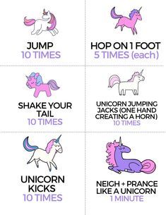 unicorns and unicorn names are shown in this printable poster for kids to learn how to