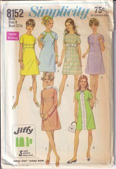 an old fashion sewing pattern for women's dress and top, from the 1960s