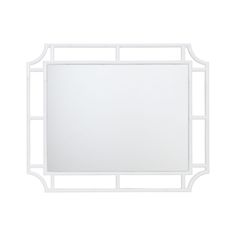 a white wall mirror on a white background