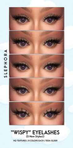 Sims 4 No Ea Lashes, Sims 4 Nails, Sims 4 Piercings, Sims 4 Patreon, Wispy Eyelashes