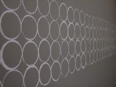 a wall with circles painted on it