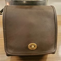 Completely Cleaned And Conditioned. No Rips Or Tears. Classic Coach Pouch Bag, Coach Leather-lined Crossbody Bag, Coach Leather Crossbody Bag, Coach Leather Bags With Coin Pocket, Coach Bags With Coin Pocket For Everyday Use, Luxury Coach Bag With Coin Pocket, Coach Brown Rectangular Saddle Bag, Classic Satchel Bag With Coin Pocket, Bags Vintage