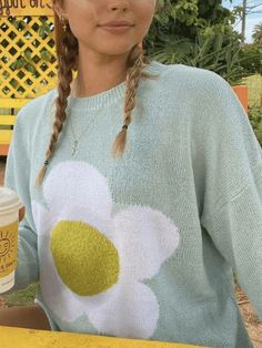 ⚡️Buy Flower Pattern Oversized Sweater White L under $36.00 in Sweaters Online. Style: Casual, Sweet. Color: White,Blue. Fabric Content: Polyester Blend. Fit Type: Loose fit. Neckline: Crew Neck. Sleeve Length: Long Sleeve. ✓Free Shipping on all orders over US$69. Cute Oversized Sweater For Spring, Cozy Floral Print Sweater For Spring, Cute Crew Neck Sweater For Spring, Green Relaxed Fit Sweater For Spring, Oversized Spring Sweater, Casual Summer Sweater With Floral Print, Trendy Summer Sweater With Floral Print, Summer Crew Neck Sweater With Floral Print, Summer Floral Print Crew Neck Sweater