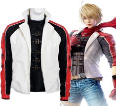 Step into the world of Tekken 6 and embody the fierce and enigmatic Leo Kliesen with this meticulously crafted leather cosplay jacket. Designed with the utmost attention to detail and inspired by the iconic outfit worn by Leo in the popular video game, this jacket is perfect for cosplay events, costume parties, or simply as a unique and stylish addition to your wardrobe. Made with high-quality, durable materials, this jacket not only looks great but is built to last. Constructed from premium qua Fitted Leather Jacket For Cosplay In Winter, Fitted Long Sleeve Leather Jacket For Cosplay, Fantasy Outerwear For Cosplay Events, Fitted Fantasy Outerwear For Cosplay, White Halloween Cosplay Outerwear, White Outerwear For Cosplay Events, The Originals Characters, Popular Videos, High Quality Leather