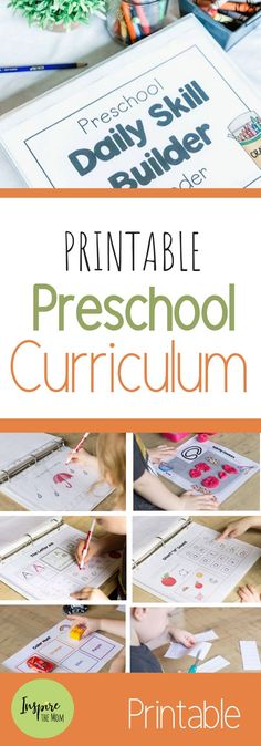 the printable preschool curioum is an easy way to teach children how to use it