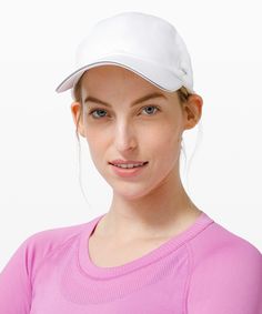 Keep sun and sweat out of your eyes with this lightweight, quick-drying run hat. Breathable Sports Hat For Spring Events, Sporty Breathable Baseball Cap For Spring, Breathable Hat For Sports Events In Spring, Sporty Lightweight Moisture-wicking Hats, Lightweight Sports Visor Hat, Breathable Hat For Spring Sports Events, Sports Hats For Spring, Sporty Lightweight Hat With Curved Brim, Sporty Spring Baseball Cap For Sports