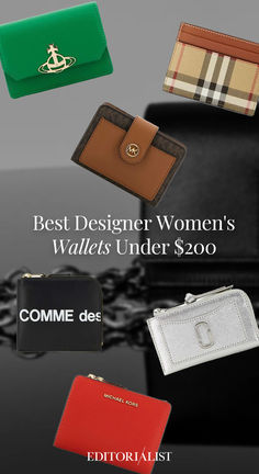 Organize your cash, coins, and cards with women's designer wallets under $200. Browse unique designs from Tory Burch, Etro, A.P.C., and other top brands. Designer Wallets, Wallets For Women, Designing Women, Tory Burch, Wallets, Top Brands, Cool Designs, Unique Designs, Wallet