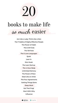 the cover of 20 books to make life so much easier, with text overlaying it