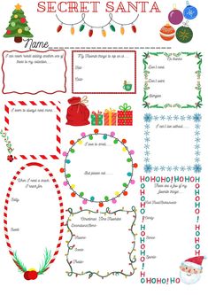 the printable santa's list for christmas