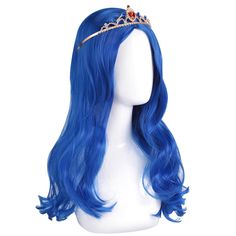 PRICES MAY VARY. Length: 50cm/19.6In. Materials: Synthetic high-temperature chemical fiber silk, can be ironed, dyed, DIY. Applicable age: 4-17 years old girls. Occasion: Halloween costume party, Evie fan, birthday, Christmas gift. Girl Evie descendants costume for girls Costume party. Package Includes: 1 Wig + 1 crown + 1 Wig cap(Adjustable straps to fit different head sizes). Evie Kids Cosplay Wig with Crown for Halloween Costumes and Party Evie Descendants Hairstyle, Evie Descendants Costume Diy, Diy Evie Costume Descendants, Evie Descendants Costume, Mal Costumes From Descendants, Descendants Dti Outfit Uma, Cosplay Crown, Evie Descendants, Descendants Costumes