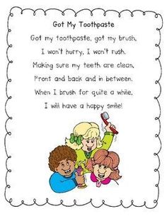 Dental Health Month Fun Poem For Kids, Classroom Songs