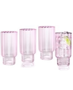 in stock Plastic Drinking Glasses, Pink Wine Glasses, Pink Wine, Highball Glasses, Beauty Box Subscriptions, Perfume Gift Sets, Perfume Gift, Lip Brush, Candy Gifts