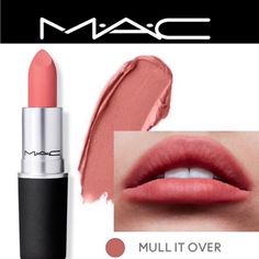 Mac Powder Kiss Lipstick In Mull It Over Nib Mac Powder Kiss Lipstick, Mac Lashes, Mac Retro Matte Lipstick, Plum Lipstick, Mac Cosmetics Lipstick, Frosted Lipstick, Mac Retro Matte, Mac Lipsticks, Kiss Lipstick