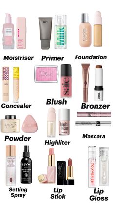 Makeup Combos Products, Makeup Brands Aesthetic, Light Makeup Products, Summer Glow Makeup, Must Have Makeup, Quick Makeup Routine, Makeup Names, Makeup Beauty Room, Best Makeup Brands