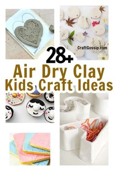 the collage shows different crafts and crafting items for kids to use in their art projects