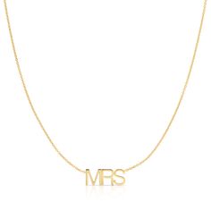 Just married? Say yes to our Mrs Necklace! Choose between our Signature Cable Chain for a dainty look or Bead Chain for a chic tangle free style. The adjustable clasp gives you two length options for the ultimate layering experience. 14K Gold Pendant is 5x14 mm In stock necklaces will ship within 3 business days. Made-to-order necklaces will ship within 1 week. Need it sooner? Contact us. *Even though pretty things take time, our Word Plates are so popular that we often keep them in stock. E-mai Mrs Necklace, Things Take Time, Mark And Graham, Free Style, Bead Chain, Letter Necklace, Say Yes, Just Married, Beaded Chain