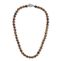 PRICES MAY VARY. This men's beaded necklace is hand-knotted with 8mm brown tiger eye stone beads, and decorated with 14mm diameter stainless steel OT buckle Beaded Necklace for Men: Genuine stones hand-knotted in nylon string with stainless steel OT buckle, anti-rust and waterproof; Length in 20"(50cm) Each bead of this men's crystal necklace comes from nature and made by caring hands; This tiger eye necklace is meant to be worn alone or layered with other necklaces of varying lengths The courag Brown Necklace With Round Beads And Lobster Clasp, Brown Beaded Necklaces With 8mm Round Beads, Beaded Necklace For Men, Simple Beaded Necklaces, Tiger Eye Necklace, Buckle Necklace, Mens Beaded Necklaces, Howlite Necklace, Crystal Stone Jewelry