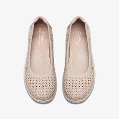 WOMENS Breeze Roam Light Sand Slip Ons | Clarks US Clarks Shoes Women Work, Clarks Shoes Women, Shoe Care Kit, Work Flats, Bright Spring, Clarks Women's, Clarks Shoes, Fall Style, Shoes Women