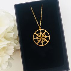 "GOLD COMPASS NECKLACE | Compass pendant | Graduation Gift For Women | 2019 High School Grad Present Idea | From Parents gift for Daughter And so the adventure begins... This wonderful sun compass necklace can be a reminder of following your own compass. It also makes the perfect graduation gift , it is great to wear as everyday jewelry or for your special moments. You can personalize it by adding birthstone charm or initial disc. You can also choose gift box card to express your best wishes. ♡ Gold Medallion Jewelry For Travel, Medallion Pendant Necklace With Compass Design For Gift, Round Pendant Medallion Necklace With Compass Design For Gift, Gold Round Pendant Necklace For Travel, Gold Necklace With Round Pendant For Travel, Medallion Necklace With Compass Design For Gift, Compass Design Pendant Jewelry As Gift, Gift Medallion Necklace With Compass Design, Gold Medallion Necklace With Compass Design For Gifts