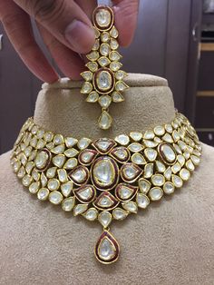 Jadtar Set, Bride Accessories Jewelry, Diamond Pendant Jewelry, Indian Choker Necklace, Temple Jewelry Necklace