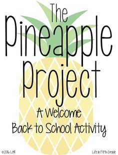 a pineapple project welcome sign is shown